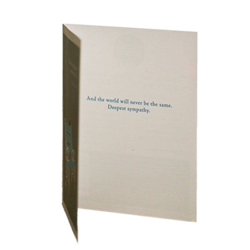 Compendium Positively Green Sympathy Card - "They lived and laughed and loved and left." - Image 2